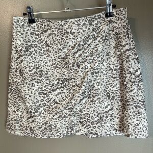 Free People Leopard Print Faux Leather Skirt Size 8